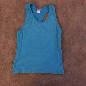 Teal racer back tank top